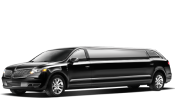 A long, elegant black stretch limousine for special occasions and VIP service.